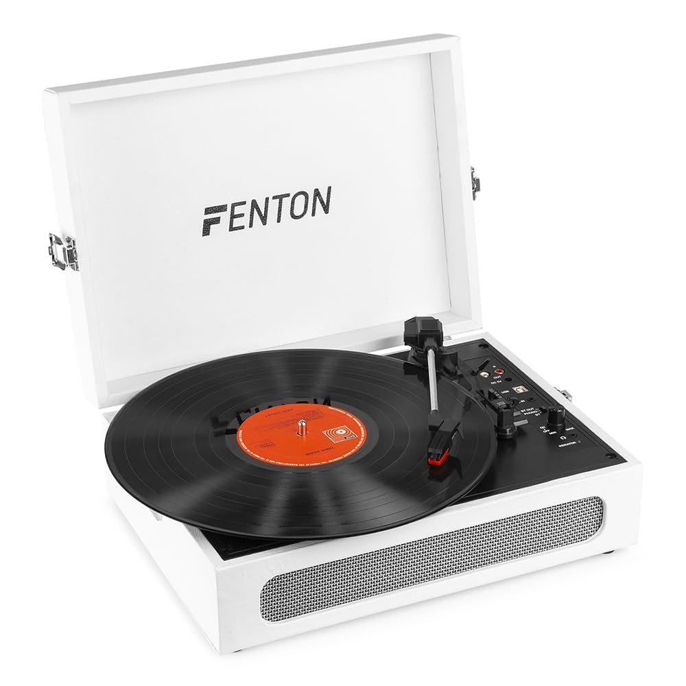 Fenton RP118F Platine Vinyle Valise Bluetooth avec Haut-Parleurs Intégrés, Style Cuir Beige, Emetteur Bluetooth, Lecture 33, 45 et 78 Tours, Idéal pour Décorer et Écouter Vos Vinyles - Les Beatles, Paul McCartney, John Lennon, RIngo Starr, George Harrison Fenton RP118F Platine Vinyle Valise Bluetooth avec Haut-Parleurs Intégrés, Style Cuir Beige, Emetteur Bluetooth, Lecture 33, 45 et 78 Tours, Idéal pour Décorer et Écouter Vos Vinyles