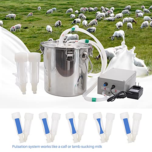 Pamunula JINAIJI 5L Goat Milking Machine Adjustable Pulsation Vacuum Electric Milker thumb #6