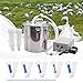 PAMUNULA 5L Goat Milking Machine Adjustable Pulsation Vacuum Electric Milker, Automatic Pulsating Vacuum Pump Livestock Milking Supplies with Stainless Bucket