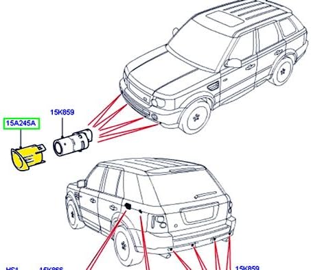 Miniatura 2 de Land Rover Aparcamiento genuino Aparcamiento Bisel Delantero Exterior Range Rover Sport 05'-09' RH VTJ500100PMA