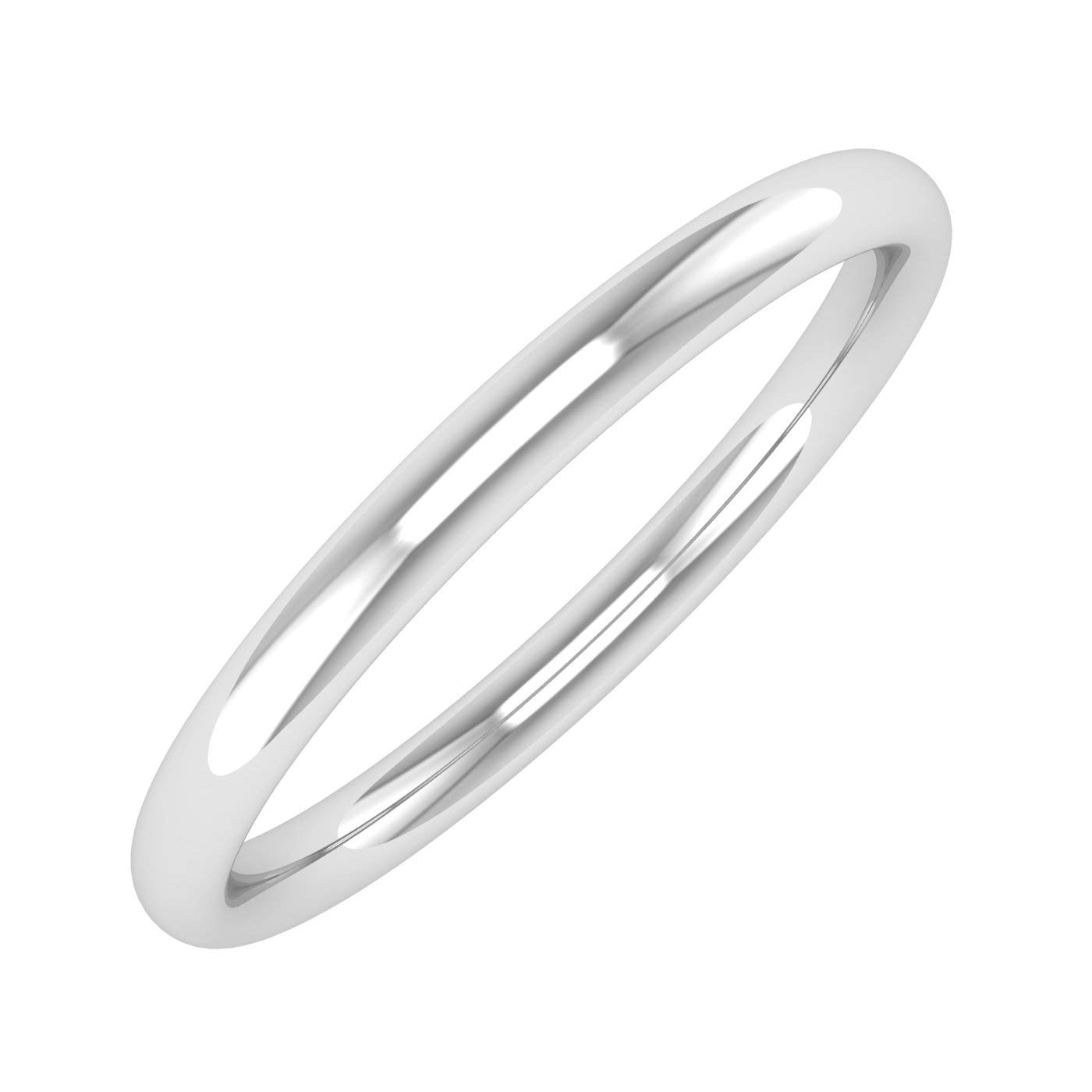 14K Gold 2mm Plain Wedding Band