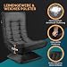 Casaria® Sessel verstellbare Rückenlehne 360° Drehbar Klappbar 150kg Belastbarkeit 60x105x87cm Gepolstert Wohnzimmer Gaming Relax Boden Lounge Sessel Schwarz