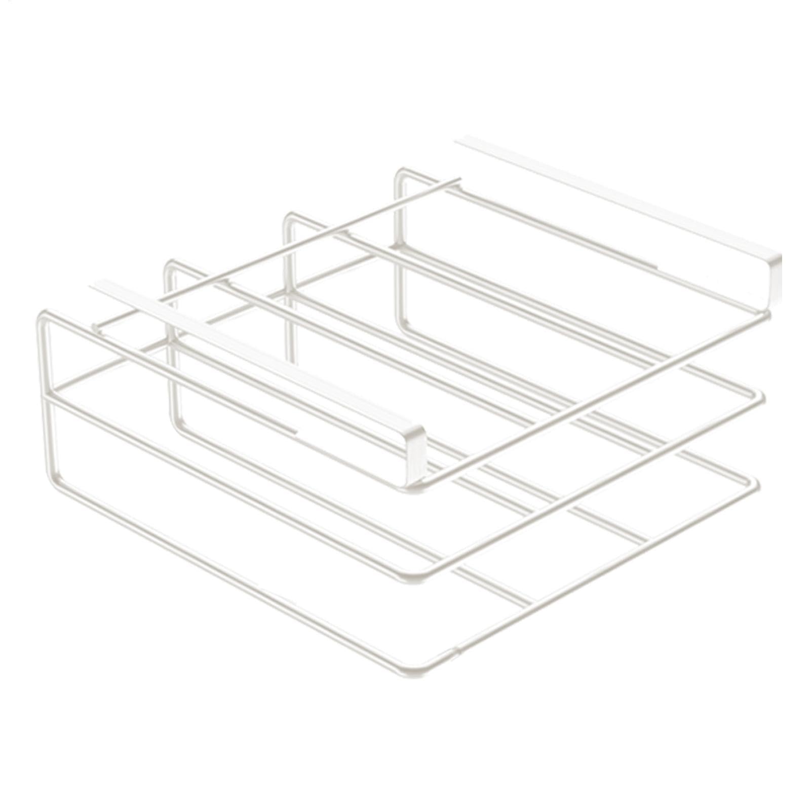 Sotto lo scaffale del gabinetto, sotto il porta tagliere del gabinetto | Nessuna perforazione per la scaffale del coperchio panoramica,Rastrellino da tagliere in acciaio inossidabile per cucina