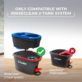 O-Cedar RinseClean Spin Mop Microfiber Refill, 1 CT (Pack of 6)