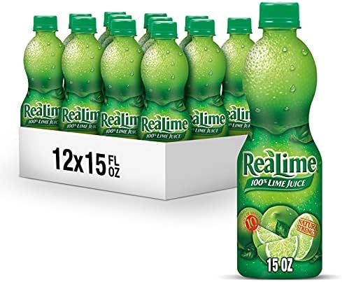 ReaLime 100 percent Lime Juice, 15 fl oz bottles (Pack of 12)