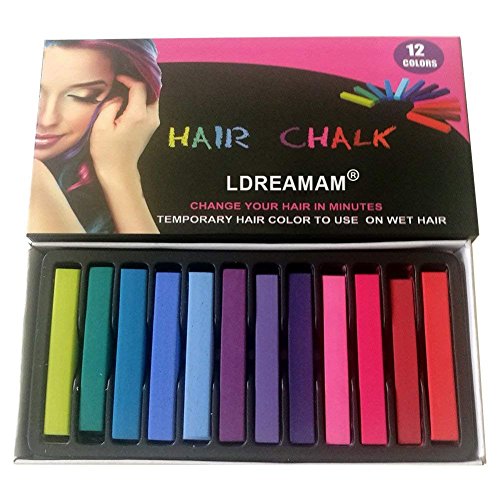 Hair Chalk,Hair Chalk Pens,Temporary Hair Chalk，Kids Hair Dyeing Party,Birthday Gifts For Girls，Halloween Christmas Birthday Party，12 Color - Thumbnail 7