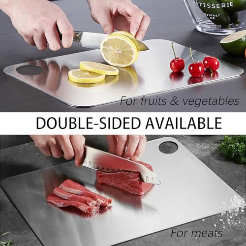 Tabla de Cortar de Titanio YOWOMTA para Cocina, Ideal para Frutas, Carnes y Verduras, con Base Antideslizante miniatura 4
