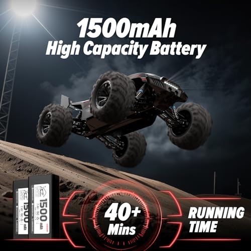 Hosim 1/10 RC Car for Adults 48+KMH, Electric Remote Control Car High Speed Large RC Truck 4X4 Off-Road All Terrains Waterproof Monster Trucks, Hobby RC Cars Toys Gifts for Adults Boys 8-12