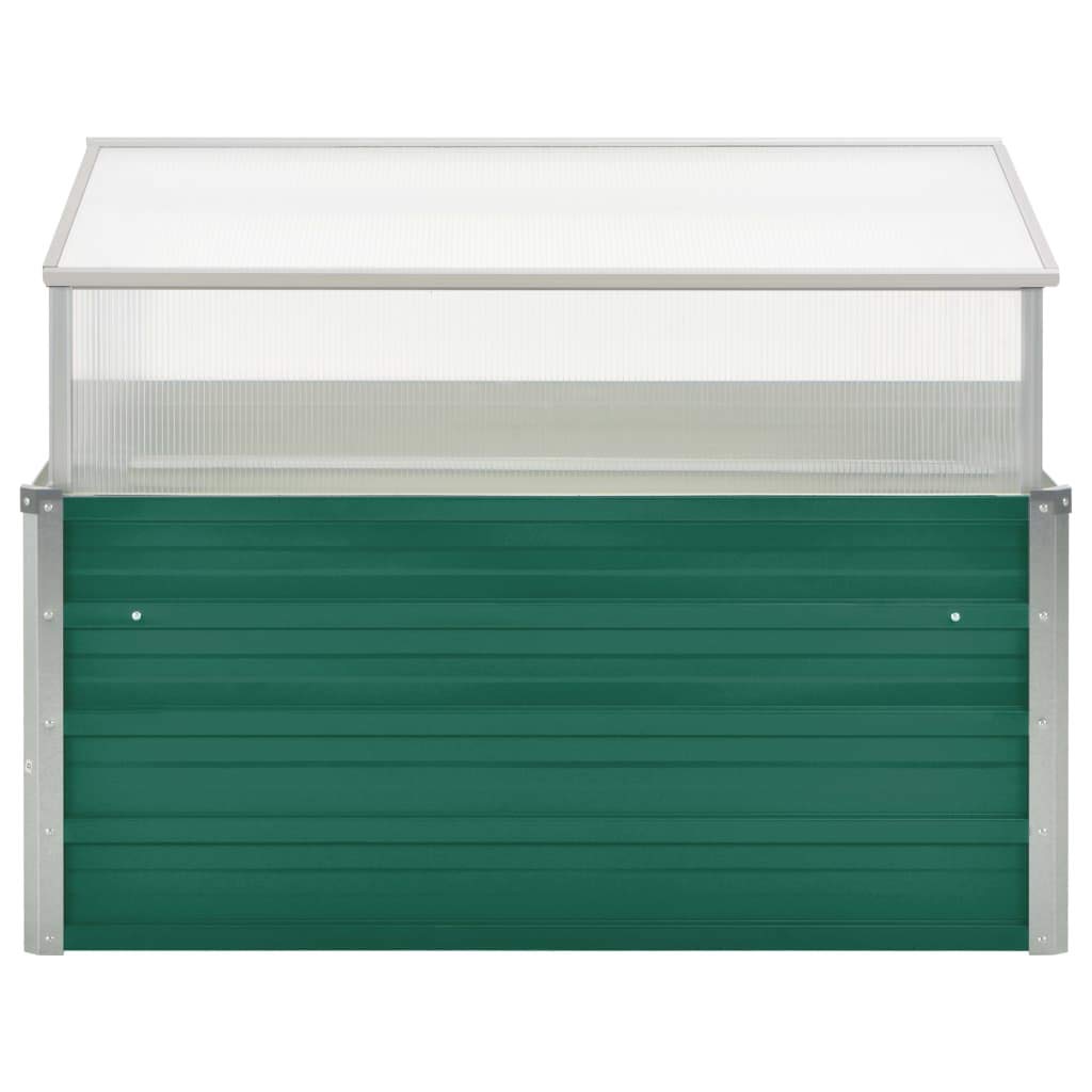 Brokky Serra Verde 100x100x77 cm in Acciaio Zincato-Serra da Giardino e Orto in Policarbonato con Tetto Regolabile e Porta,Telaio in Alluminio