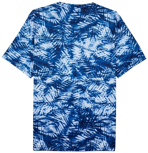 Reel Legends Mens Reel-Tec Aqua Palms Print T-Shirt