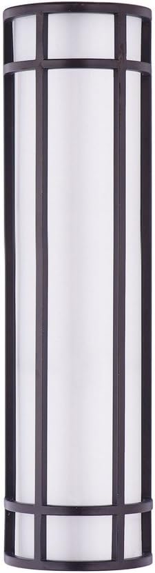 Maxim Lighting Moon Ray 24" 1-Light Wall Sconce | Bronze Finish | White UV - Shade | Transitional Wall Sconce | Ideal for Hallways, Bedrooms & Bathrooms | 55575WTBZ