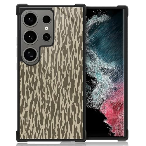 FKBRCL4U for Samsung Galaxy S24 Ultra Case,Graphic Design for Girl Boy Soft Silicone Hard Acrylic Shock Protection Designed for Samsung Galaxy S24 Ultra Bottomland Camouflage Gray Bark Camo Pattern - image 1