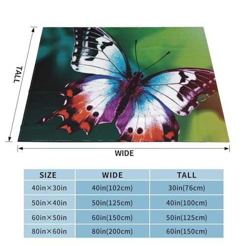 Couverture pour canapé papillon flanelle 127x101 cm microfibre