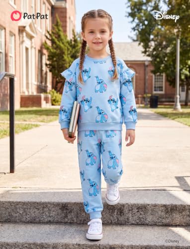 Image of Disney Outfits for Girls Long Sleeve Shirt Pocket Pant Toddler Sweatsuit