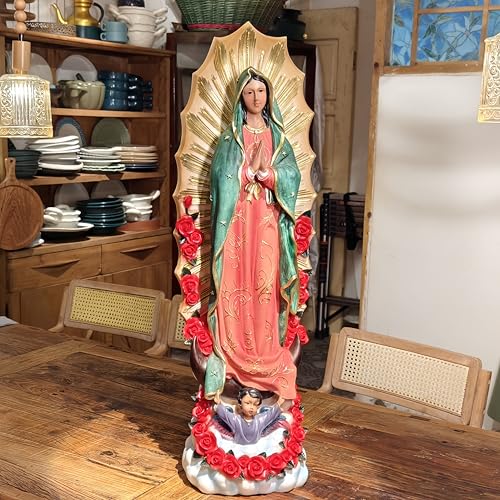 Estatua religiosa de Nuestra Señora de Guadalupe 36 pulgadas alta miniatura 5