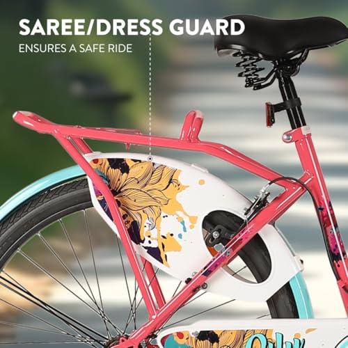 Image of CULTSPORT by Cult Lily Cycle for Girls /Women 26 inch, Bicycle for 13+Years with Steel Frame & Inbuilt Carrier I 85% Assembled with Rigid Fork, Frame Size :15 inch, Womens, Pink