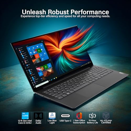 Image of Lenovo Business Laptop, 15.6 inch FHD Display, Intel Core i3-1215U, Long Battery Life, Military Grade Durability, RJ-45 Ethernet Port, USB-C, 1 Year Office, Windows 11 (20GB RAM | 2TB PCIe SSD)