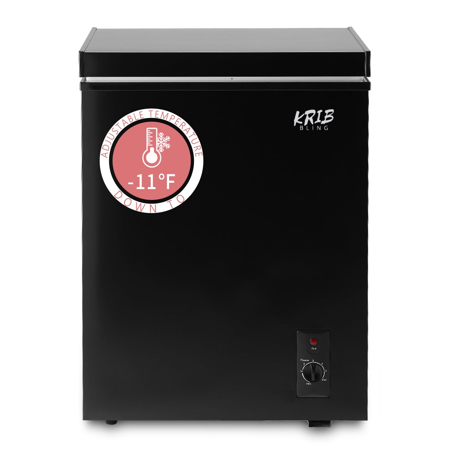 KRIB BLING 72Q 3.5 cu ft Chest Freezer Black