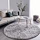 VOFUSHON Teppich Rund Hochflor Teppich Wohnzimmer Teppich Langflor Teppiche für Wohnzimmer flauschig Shaggy Schlafzimmer Bettvorleger Outdoor Carpet(Ø 150 cm Rund,hellgrau)