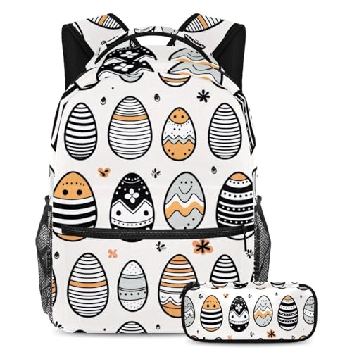 Sacs d'école pour adolescents tendance | Grand sac à livres noir et blanc