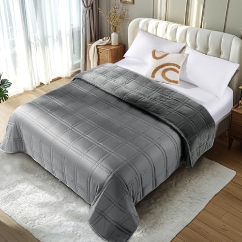 LBRO2M Cooling Weighted Blanket 30 lbs Gray