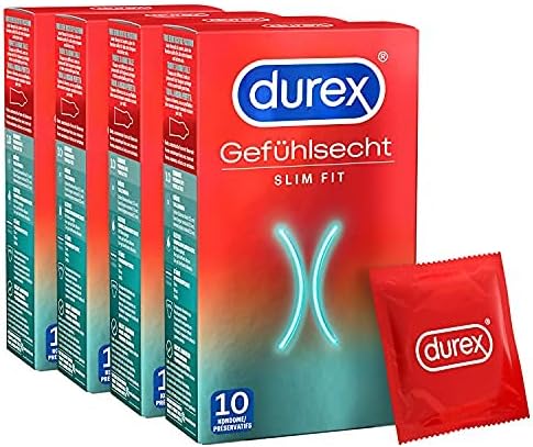 Durex Real Feel Slim Fit Condoms - Super Delicate Condoms with Slim Fit for  Intense Feel - Pack of 10 (1 x 10 condoms) : Amazon.de: Health \u0026 Personal  Care