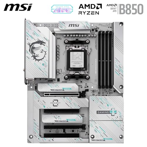 Image of MSI B850 Gaming Plus WiFi PZ Motherboard, ATX - Supports AMD Ryzen 9000 /8000 / 7000 Processors, AM5 - DDR5 Memory Boost 8200+ MT /s (OC), PCIe 5.0 x16, M.2 Gen5, Wi-Fi 7, 5G LAN