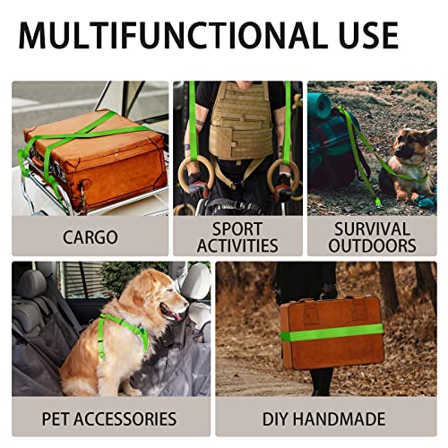 Image of Polyester Webbing Strap 16+Colors - 1 inch&1.5 inch&1.9 inch - 16.5 25 33 55 Yards Heavy Duty Webbing Roll, Flat Webbing Strap for Indoor&Outdoor Gear, Climbing, DIY Crafting, Repairing