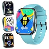 DAXIAOYU Smart Watch,Multi Sports Modes Fitness Watch with SpO2 Blood Pressure Heart Rate,Waterproof Bluetooth Smartwatch,for Android iOS,Blue
