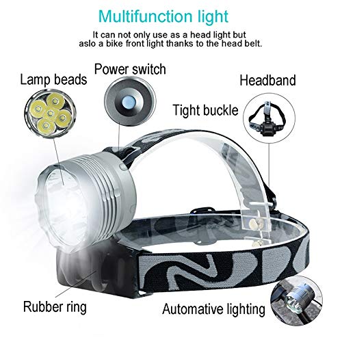 Lumière de vélos 5 * T6 LED Phare vélo 18650 Batterie Lumière Farol vélo Avant Torch 7000 Lumen vélo Lanterne Lampe Frontale Luz Bicicleta