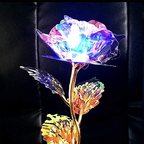 Flor rosa falsa,Funien Flor rosa artificial colorida com caixa de presente para mulheres Dia das mãe