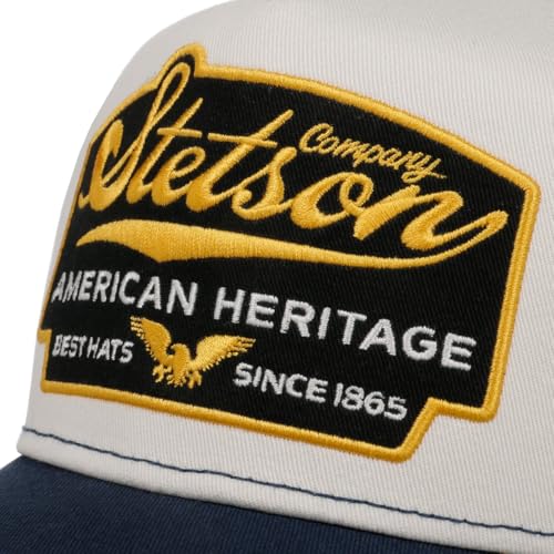 Image of Stetson American Heritage Trucker Cap Men Breathable Mesh Snapback Summer Winter