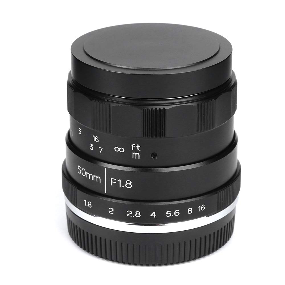 Large Aperture Lens, 50mm F1.8 Large Aperture Lens APS-C Frame Manual Portrait Lens for Canon M6 Mar