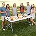 Lakhow Folding Table 6ft Heavy Duty Portable Table Indoor Outdoor with Parties, Camping & BBQs, Folds in Half for Easy Storage, No Assembly Required, White