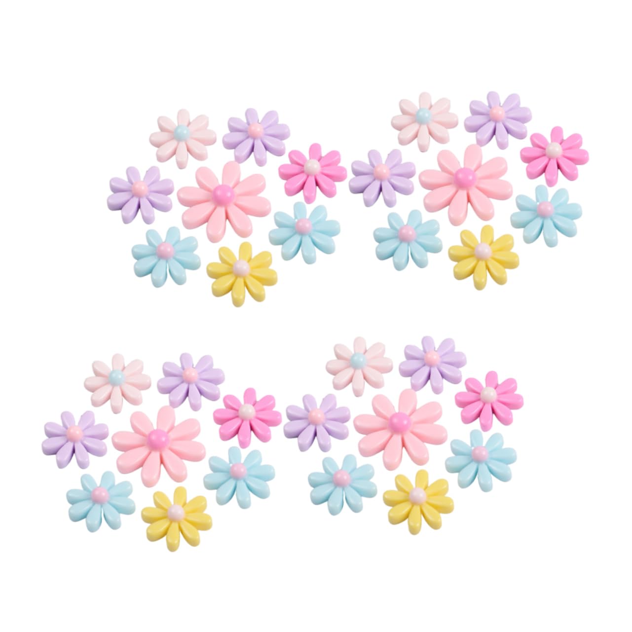 Flores de para cabello manualidades mezcla de piezas para diademas y adornos