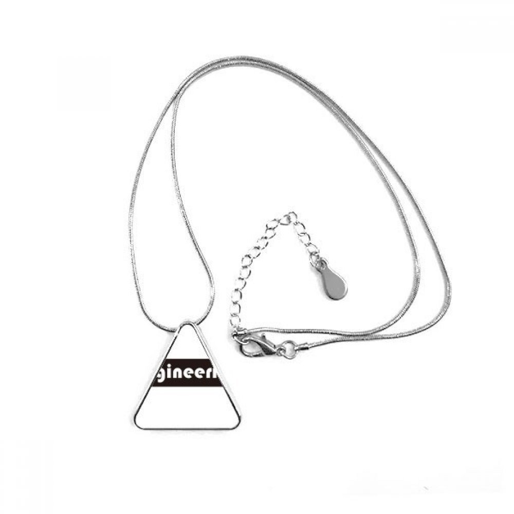 Bijoux collier triangle noir pendentif géométrique et chaîne mode unisexe tendance