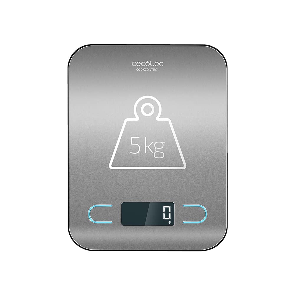 Cecotec Báscula de Cocina Digital Cook Control 9000 Waterproof, Alta Precisión, Acero Inoxidable, Resistente al Agua, Pantalla LCD Retroiluminada Extragrande y Extraíble, Capacidad Máxima 10 Kg — view 9