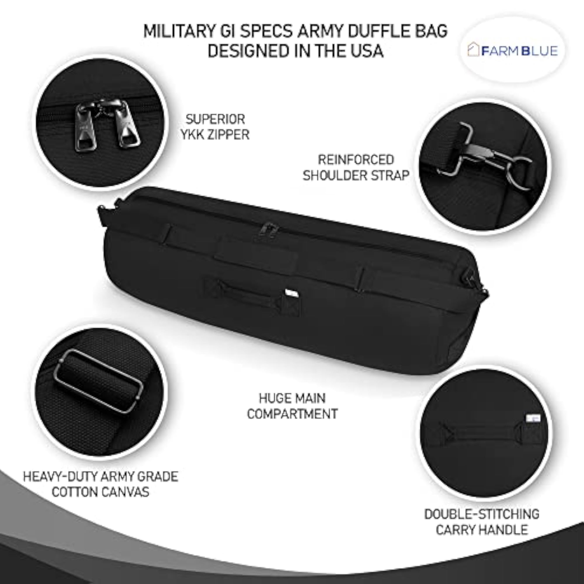 GI Style Heavy Duty Army Duffel Bag