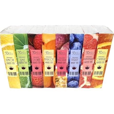 Touch Organic Fruit Tea Library, 80 Bags, 8 Blends, 5.08 oz - GIFT BOXED Cover
