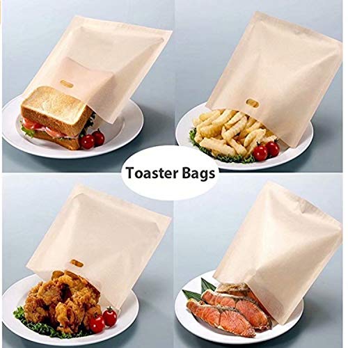 image for LokiLux Toaster Bags Reusable for Grilled Cheese Sandwiches,Non Stick 