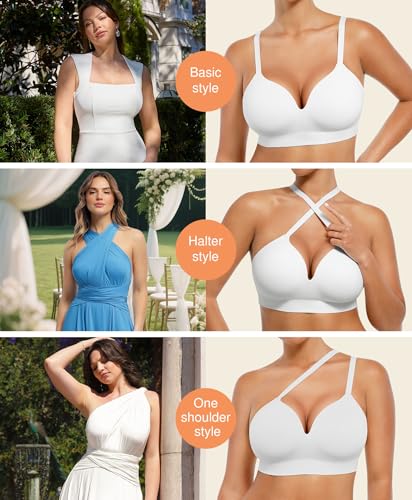 Image of Popilush Bras for Women No Underwire Comfortable Bralettes Plus Size Bra