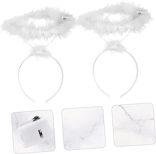 Miniatura 4 de 2Pcs angel headband white headband costume christmas headband fairy hair band adult Costume Headbands