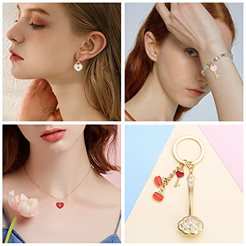 Breloques en émail plaqué or pour colliers et bracelets
