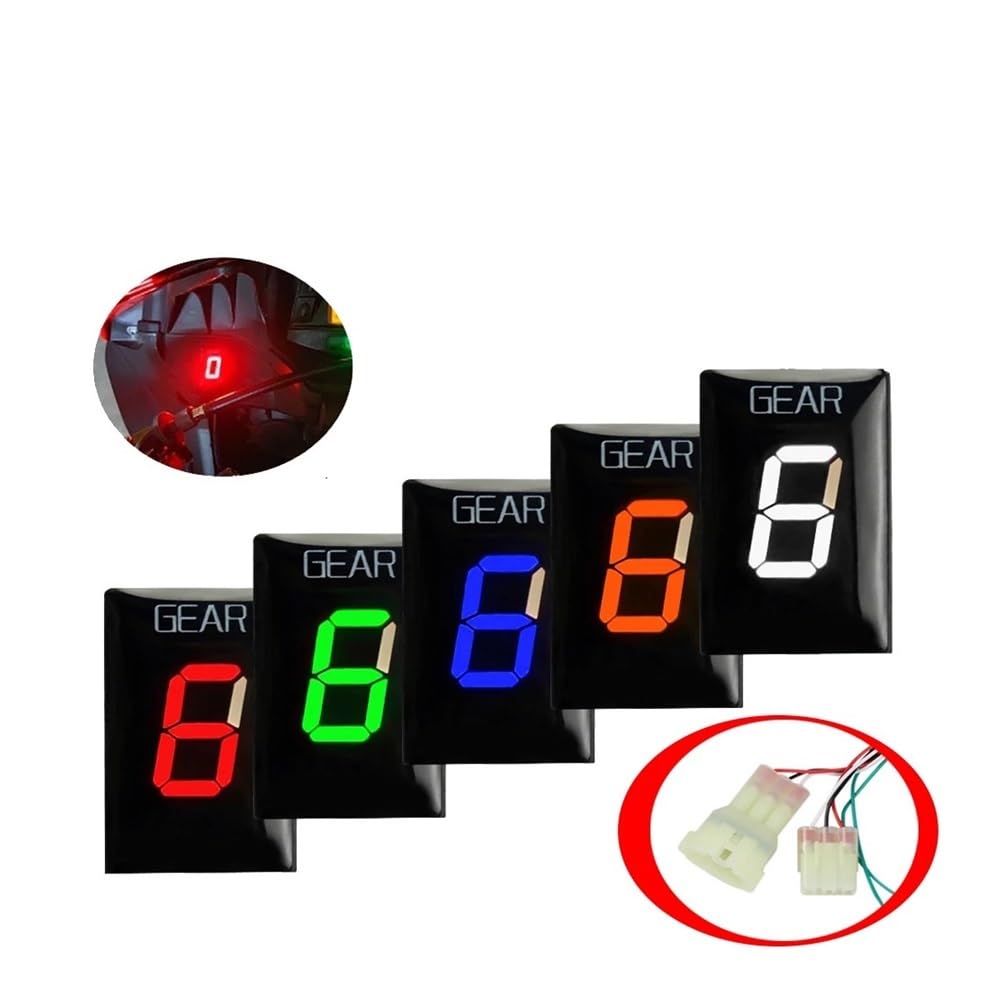Indicatore di Marcia Digitale per Moto, indicatore di Marcia e velocità per GSF650, GSF 650 per Bandit 2005 2006, Accessori per Moto, indicatore di Marcia (Staffa Rossa).