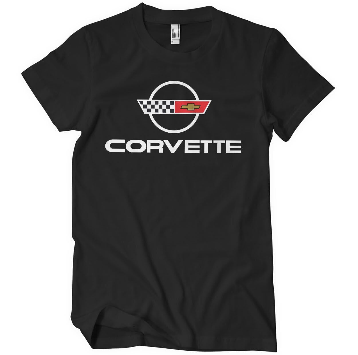 Chevrolet Officially Licensed Corvette C4 Logo Big & Tall Mens T-Shirt (Black), XXX-Large