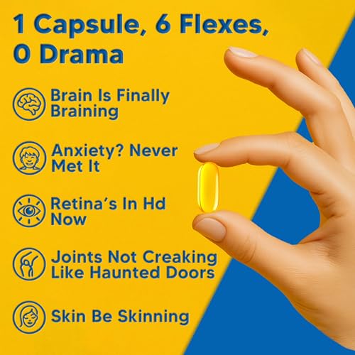 Image of Omega 3 Fish Oil Capsules 1000 mg omega 3 180 mg EPA and 120 mg DHA - Re-Esterified Triglyceride Form for Most Optimal Absorption, No Fishy Burps - Heart & Brain Health - 60 Capsules