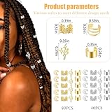Zoom IMG-2 zyekiu 120 pezzi dreadlocks accessori Zoom IMG-2 zyekiu 120 pezzi dreadlocks accessori