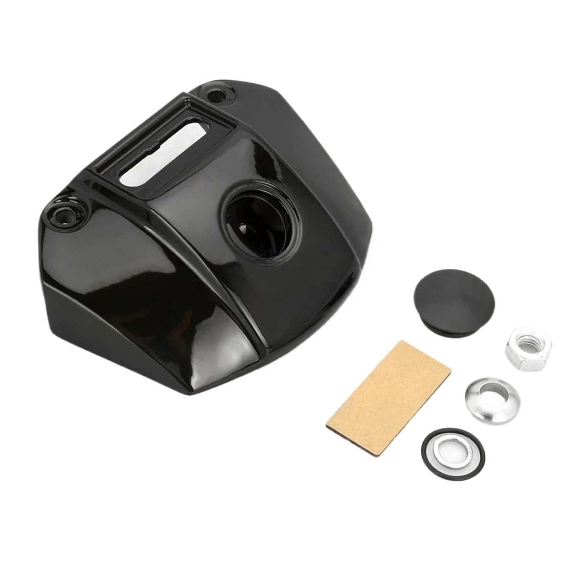 Ztbetcmva Black Motorcycle Headlight Mount Bracket Cover Chromed Gloss Compatible With Sportster Xl 883 1200 Models(Black)