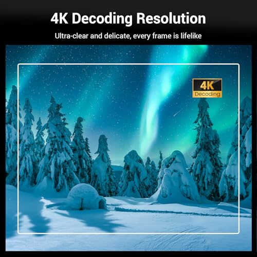Image of HAPPRUN 1500 ANSI Lumens Outdoor Projector with Built-in Streaming Apps, 4K Decoding Resolution, Auto Focus, Dolby Audio, Smart Projector with WiFi 6 and Bluetooth 5.2, Indoor Home Theater