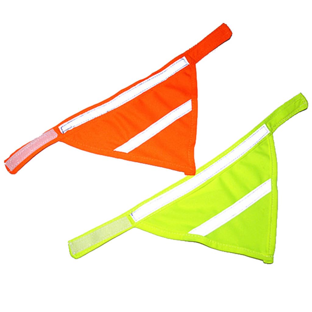 BT Bear Reflective Pet Triangle Scarf,2PCS Pet Bandanas Safety Reflective Strip High Visibility Dog Triangle Bib Safety for Dogs Hunting Night Walking,M - Image 2